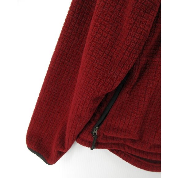 VINTAGE LL Bean Jacket Large Grid Fleece Hiking Full Zip Outdoor 90s Y2K - Picture 3 of 12